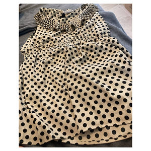Motherhood Maternity Large (L) polka dot sleeveless blouse
